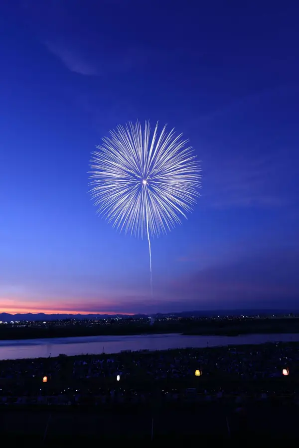 Brand activation fireworks at night